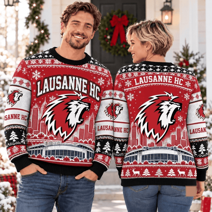 Lausanne HC NL Christmas Ugly Sweatshirt Custom Any name