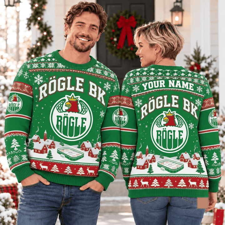 Rögle BK SHL Christmas Ugly Sweatshirt Custom Any name