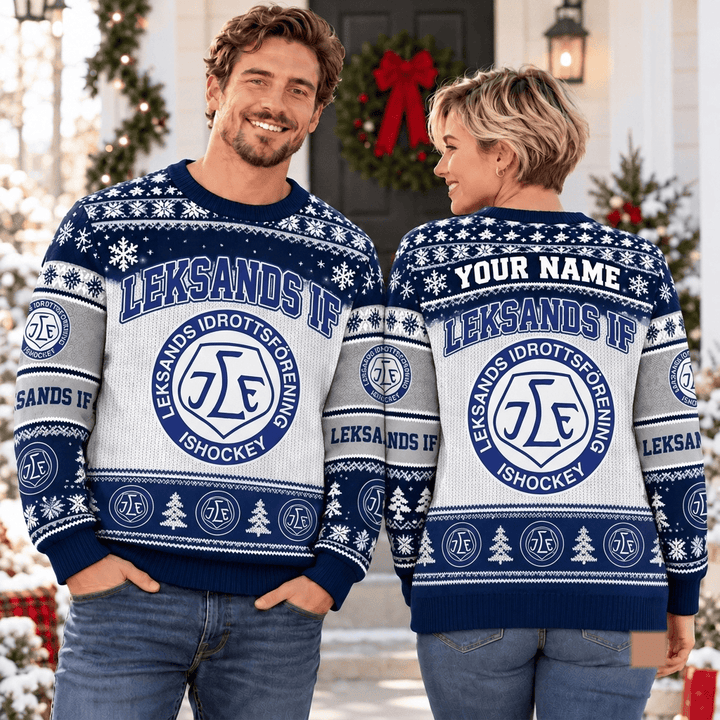 Leksands IF SHL Christmas Ugly Sweatshirt Custom Any name