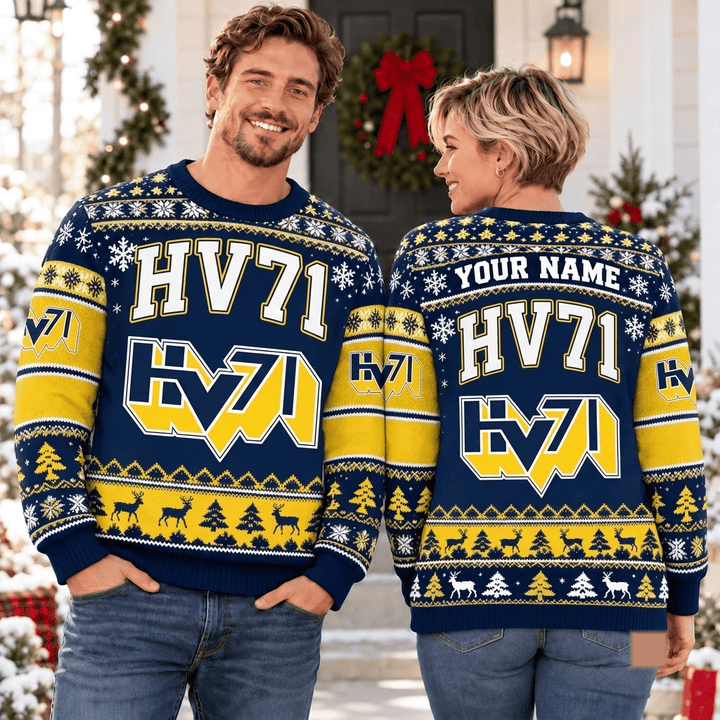 HV71 SHL Christmas Ugly Sweatshirt Custom Any name