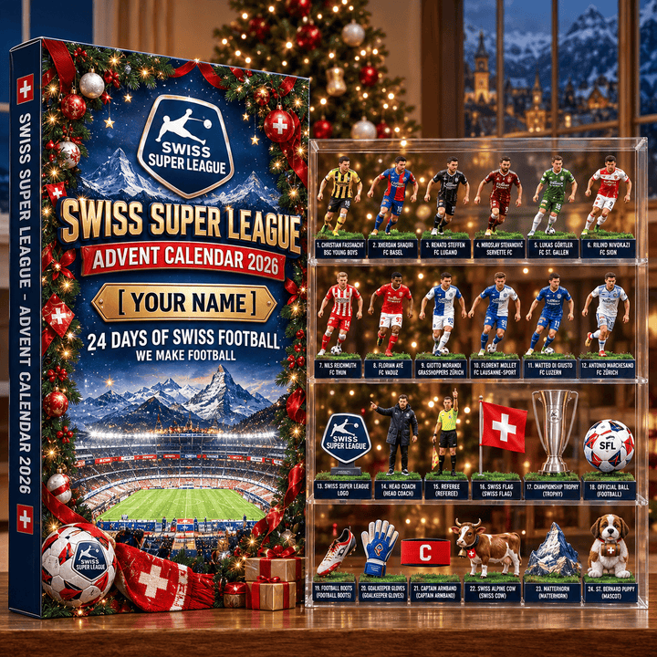 Swiss Super League Advent calendar Full Box Christmas Gifts Custom Name