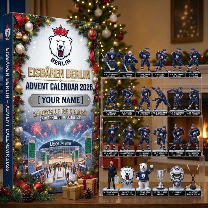 Eisbären Berlin DEL Advent calendar Full Box Christmas Gifts Custom Name