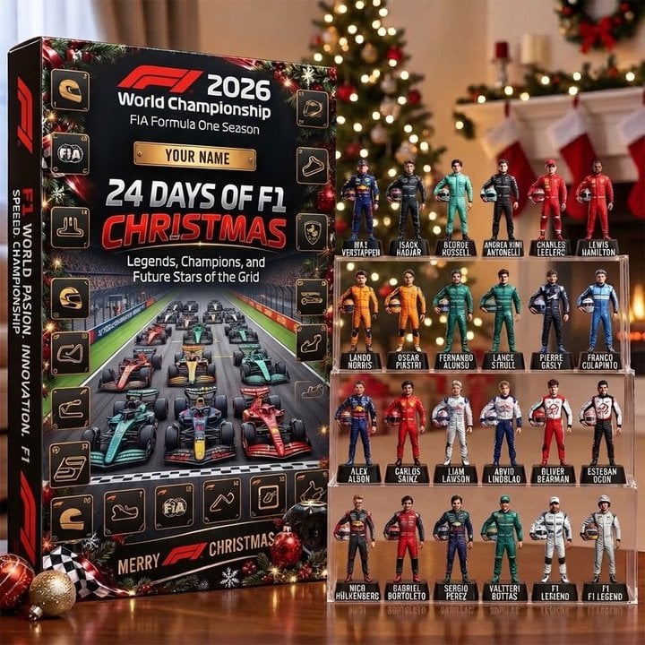 F1 Advent calendar Full Box Christmas Gifts Custom Name Style