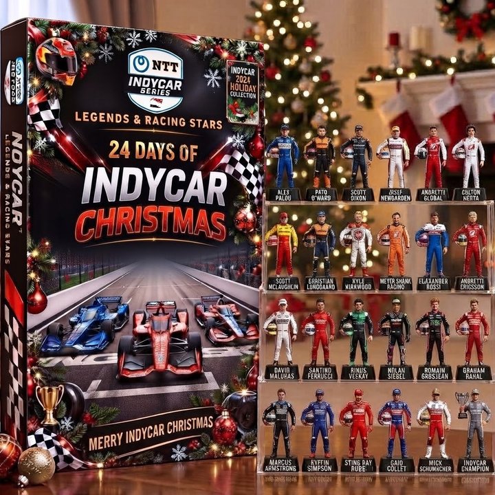 NTT INDYCAR SERIES Advent calendar Full Box Christmas Gifts Custom Name Style