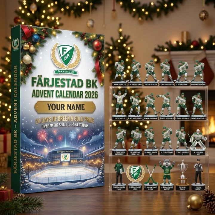 Färjestad BK SHL Advent calendar Full Box Christmas Gifts Custom Name