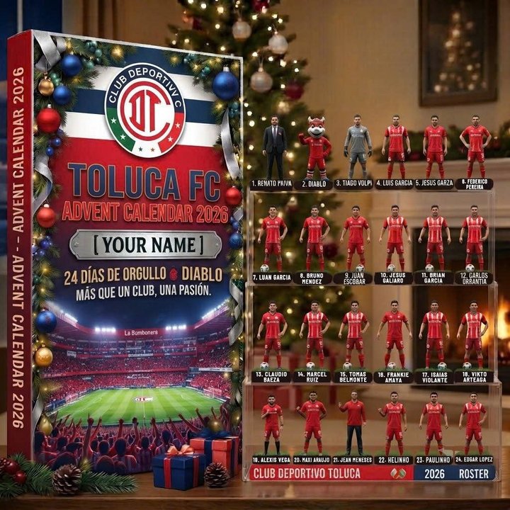 Toluca Liga MX Advent calendar Full Box Christmas Gifts Custom Name