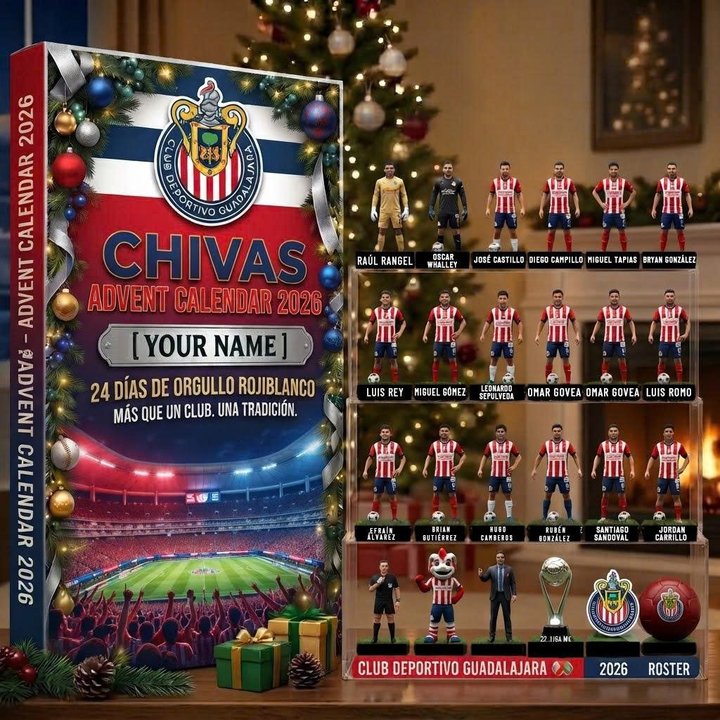 Guadalajara Liga MX Advent calendar Full Box Christmas Gifts Custom Name