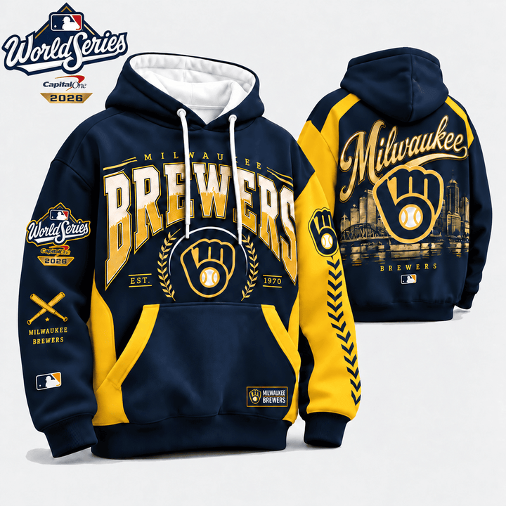 MILWAUKEE BREWERS MLB 2026 WORLD CHAMPIONS LIMITED EDITION Hoodie 3D