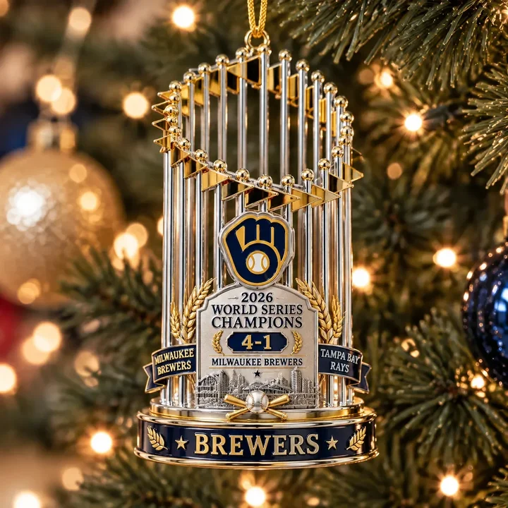 Milwaukee Brewers 2026 World Series Champions Limited Edition Christmas Ornaments
