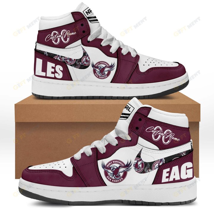 Personalized Manly Warringah Sea Eagles Air Jordan 1