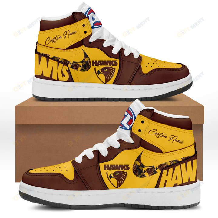 Personalized AFL Hawthorn Hawks Air Jordan 1