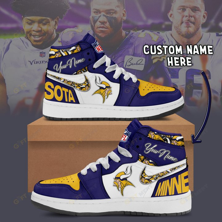 PERSONALIZED Minnesota Vikings– Air Jordan 1