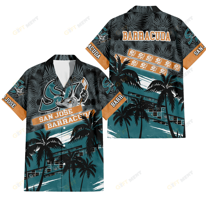 AHL San Jose Barracuda Hawaiian Shirt