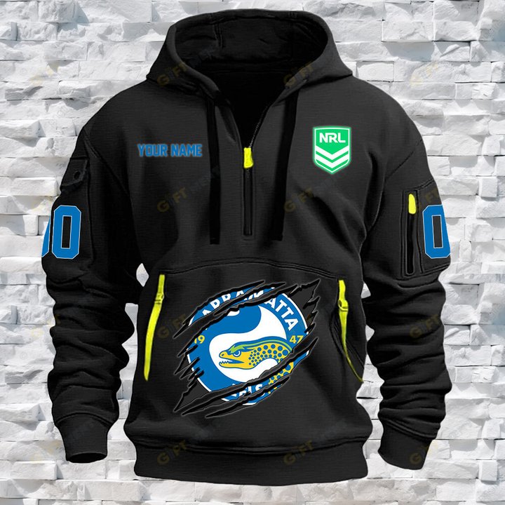 Parramatta Eels Personalized Quarter Zip Hoodie for fan Limited Edition