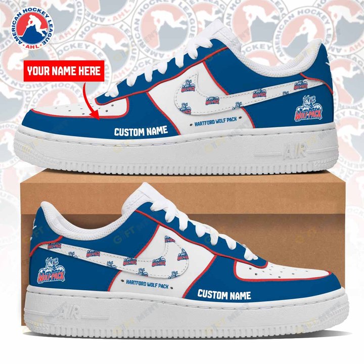 PERSONALIZED Hartford Wolf Pack Air Force Sneakers