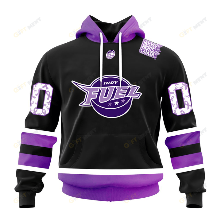 Personalized ECHL Indy Fuel Breast cancer Hoodie, T Shirt, Zip Hoodie, Sweatshirt