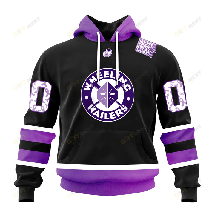 Personalized ECHL Wheeling Nailers Breast cancer Hoodie, T Shirt, Zip Hoodie, Sweatshirt