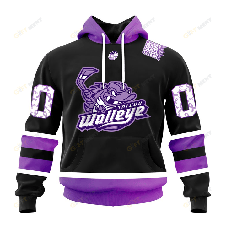 Personalized ECHL Toledo Walleye Breast cancer Hoodie, T Shirt, Zip Hoodie, Sweatshirt
