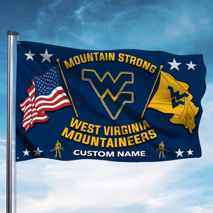 Personalized West Virginia Mountaineers Flying Flag