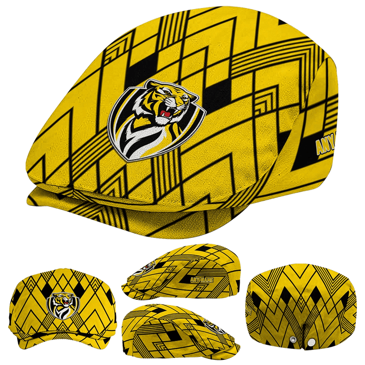 Custom Richmond Tigers Geometric Pride AFL Flat Cap
