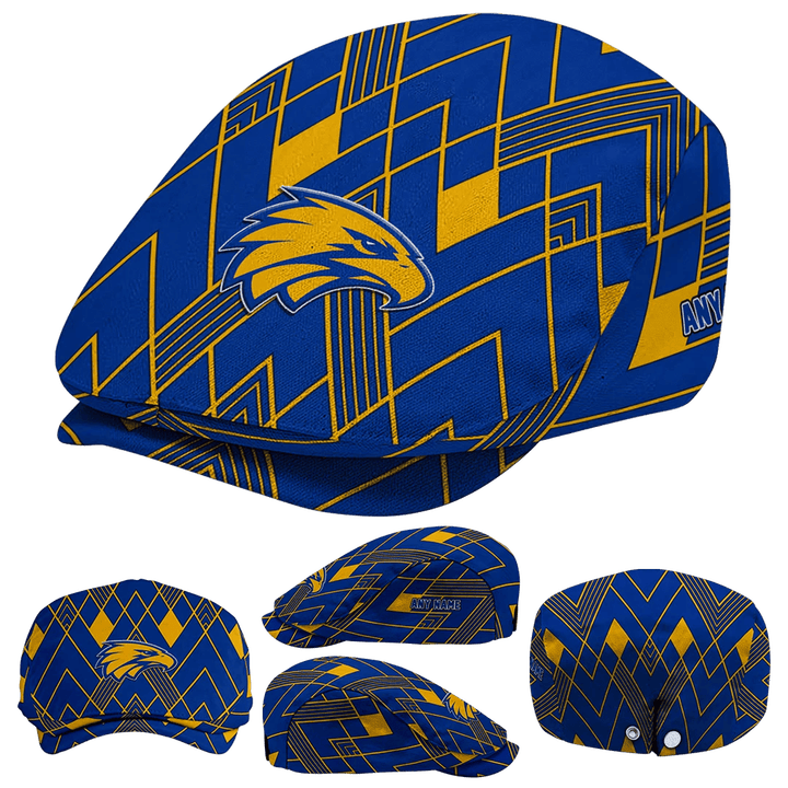 Custom West Coast Eagles Geometric Pride AFL Flat Cap