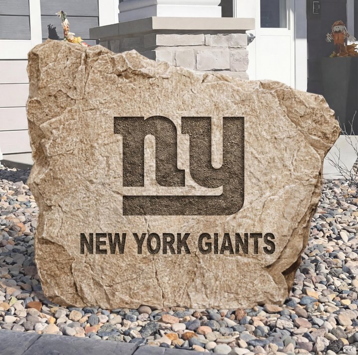 Personalized New York Giants Design A Stone Landscape Art | Home Decor