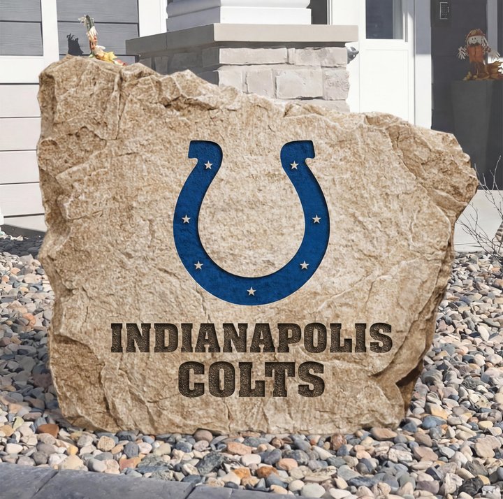 Personalized Indianapolis Colts  Design A Stone Landscape Art | Home Decor
