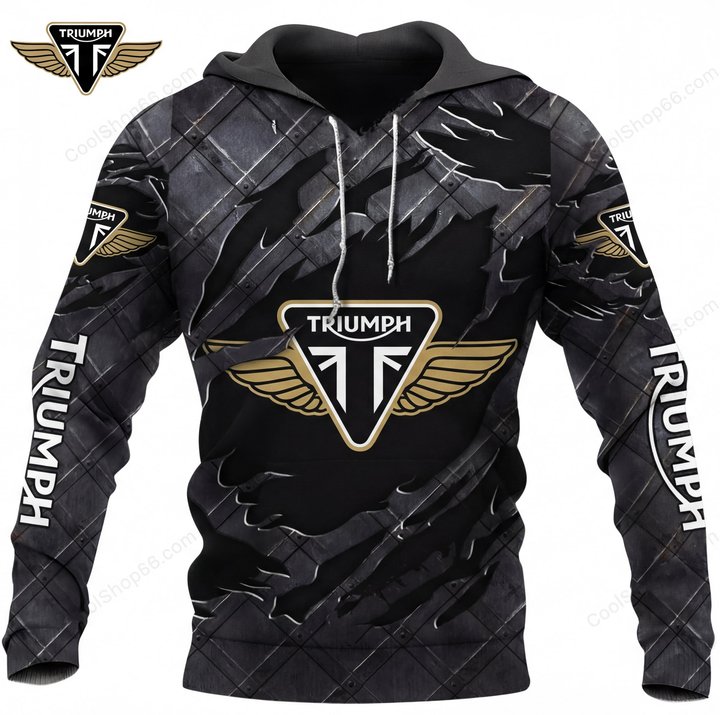 Triumph Black Metal  3D Apparel Hoodie, Kid Hoodie, T Shirt, Zip Hoodie, Sweatshirt