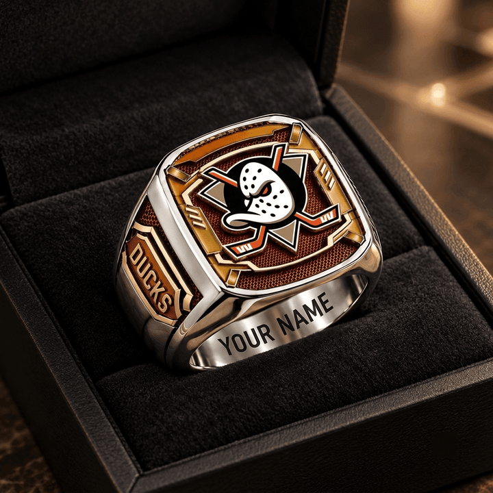 Anaheim Ducks NHL Custom Fan Ring Print Style 3