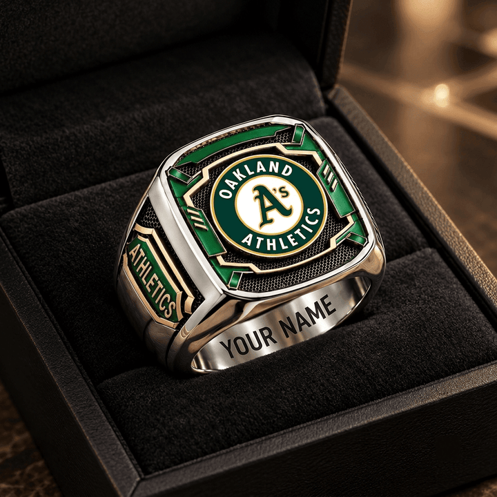 Oakland Athletics MLB Custom Fan Ring Print Style 3