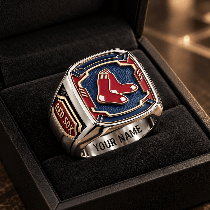 Boston Red Sox MLB Custom Fan Ring Print Style 3
