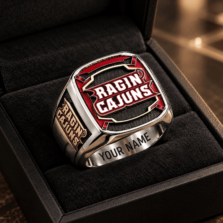 Louisiana Ragin' Cajuns NCAA Custom Fan Ring Print Style 3