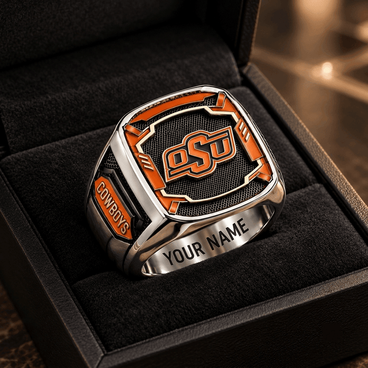 Oklahoma State Cowboys NCAA Custom Fan Ring Print Style 3