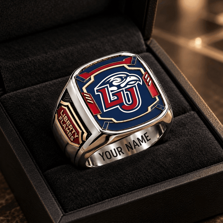 Liberty Flames NCAA Custom Fan Ring Print Style 3