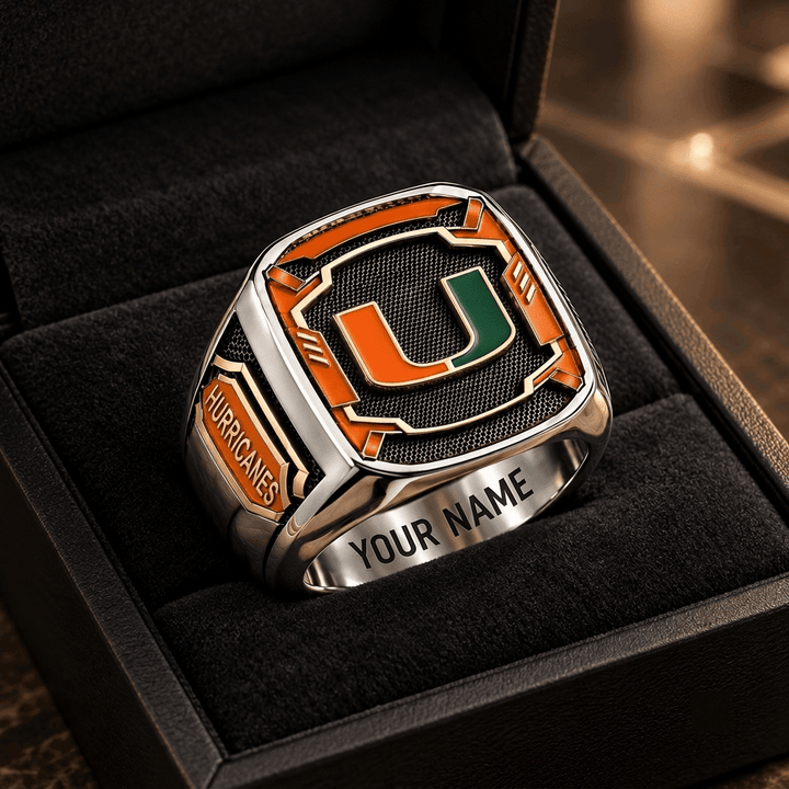 Miami Hurricanes NCAA Custom Fan Ring Print Style 3