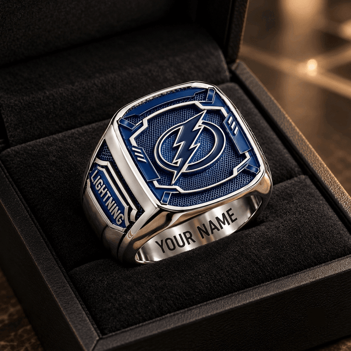 Tampa Bay Lightning NHL Custom Fan Ring Print Style 3