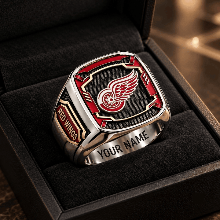 Detroit Red Wings NHL Custom Fan Ring Print Style 3