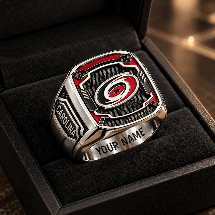 Carolina Hurricanes NHL Custom Fan Ring Print Style 3