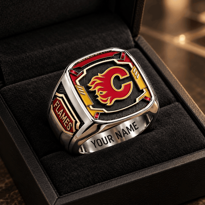 Calgary Flames NHL Custom Fan Ring Print Style 3
