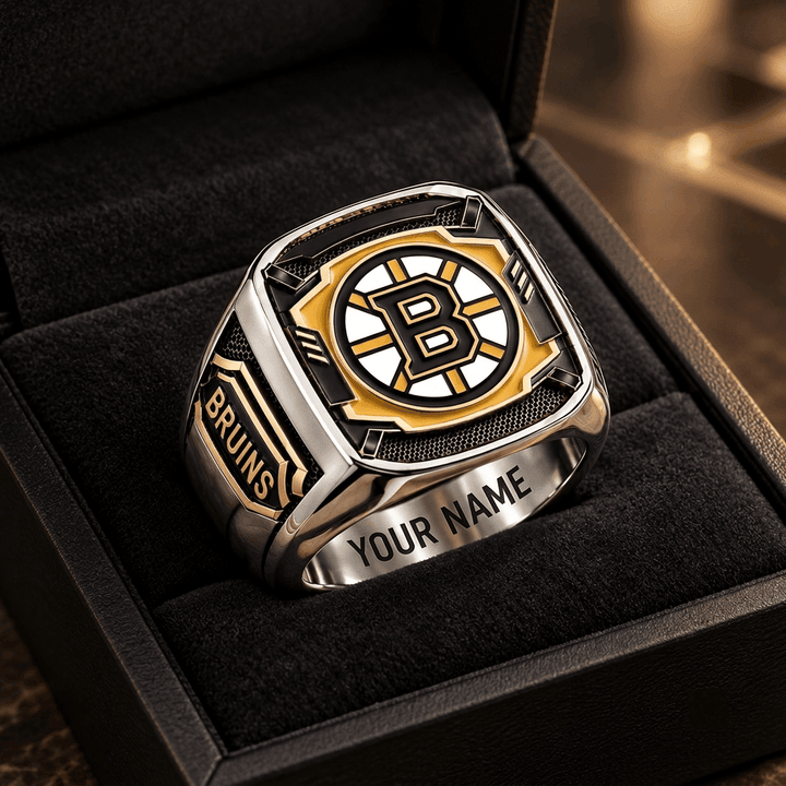 Boston Bruins NHL Custom Fan Ring Print Style 3