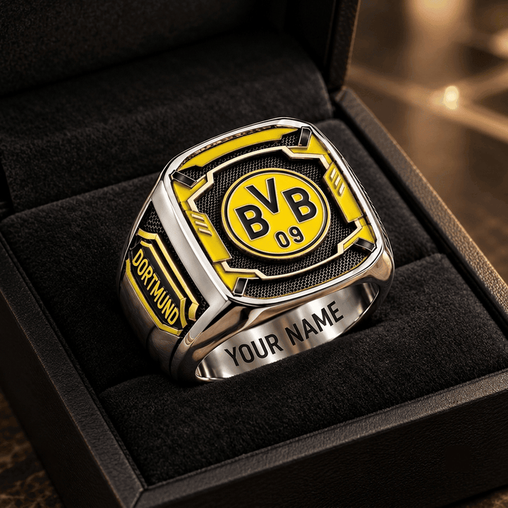 Borussia Dortmund BUNDESLIGA Custom Fan Ring Print Style 3