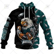 Football Warrior Philadelphia Eagles 3D Hoodie |