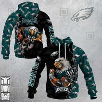 Football Warrior Philadelphia Eagles 3D Hoodie |