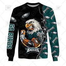 Football Warrior Philadelphia Eagles 3D Hoodie |