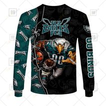Football Warrior Philadelphia Eagles 3D Hoodie |