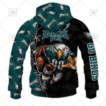 Football Warrior Philadelphia Eagles 3D Hoodie |