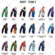 Personalized NRL Jersey Mix 2 Teams HALF and HALF Style | Hoodie, T Shirt, Zip Hoodie, Sweatshirt