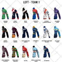 Personalized NRL Jersey Mix 2 Teams HALF and HALF Style | Hoodie, T Shirt, Zip Hoodie, Sweatshirt