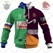 Personalized NRL Jersey Mix 2 Teams HALF and HALF Style | Hoodie, T Shirt, Zip Hoodie, Sweatshirt
