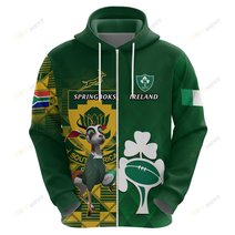 South Africa And Ireland Rugby Shirt 2023 World Cup Springboks Shamrocks Togethe